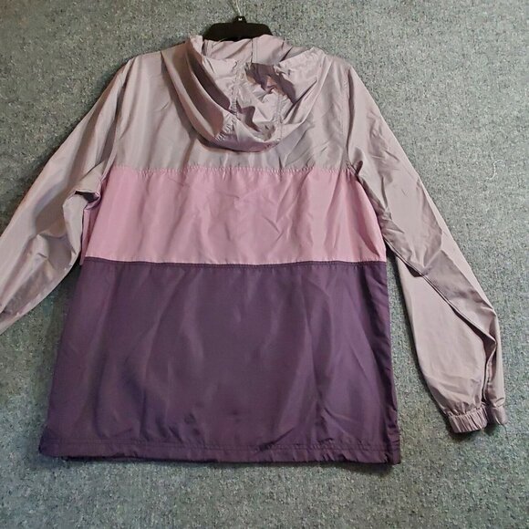 Zine Pink Pullover Windbreaker 1/4 Zip Jacket Women M Outdoor Water Resistant - Picture 4 of 12